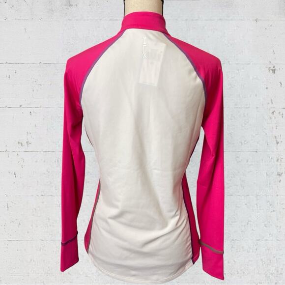 NWT RLX Ralph Lauren 1/4 Zip Golf Shirt XS Pullover Long Sleeve White Pink - Picture 5 of 10